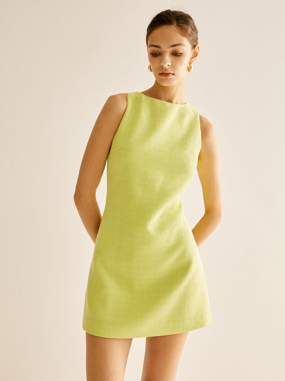 Minimalist Tweed Tankkleid