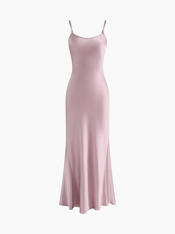 Rosetten-Rückenfreies Cami-Maxikleid
