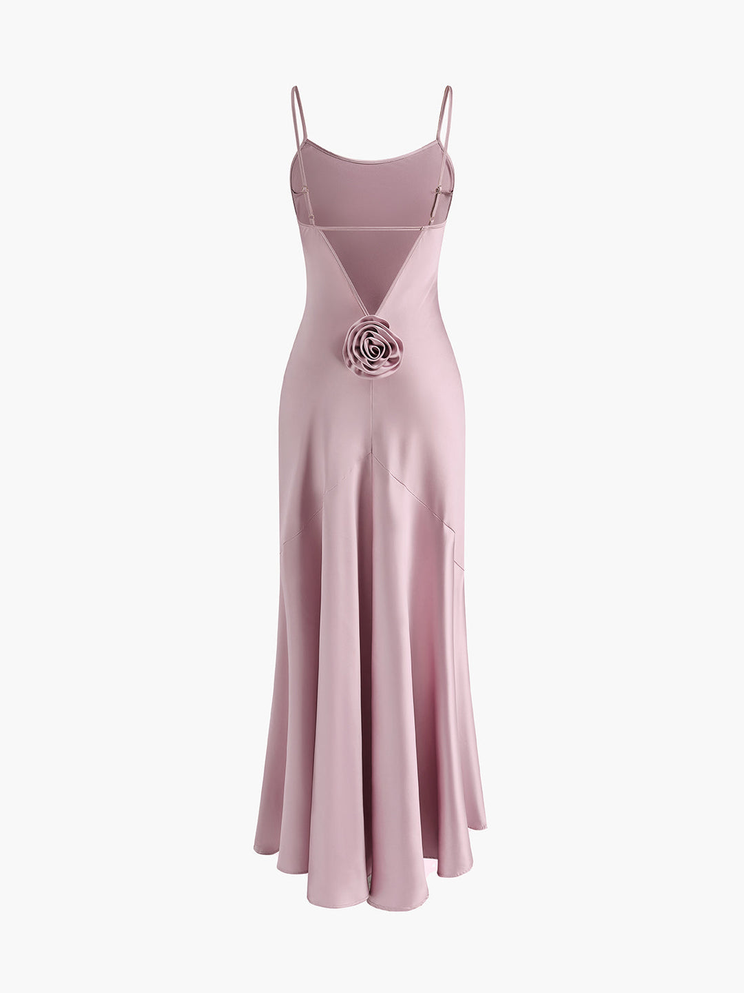 Rosetten-Rückenfreies Cami-Maxikleid