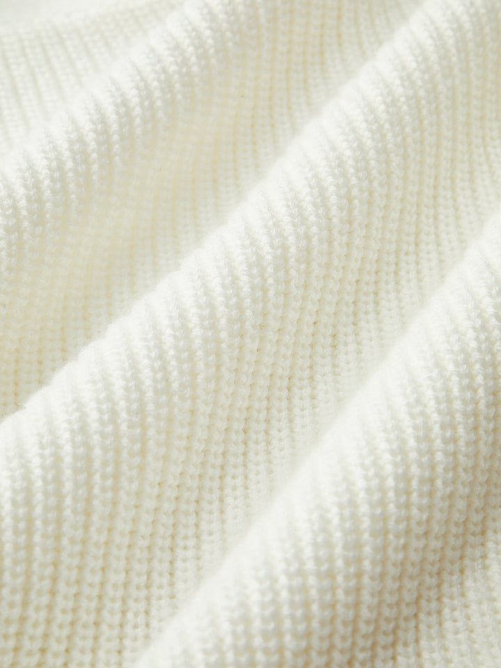 Gekämmte Baumwollmischung Gerippter Pullover-Weste