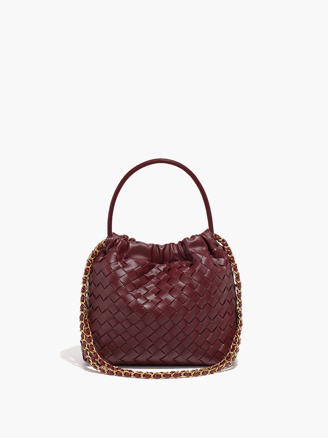 Geflochtene Tasche mit Henkel und Schultergurt
