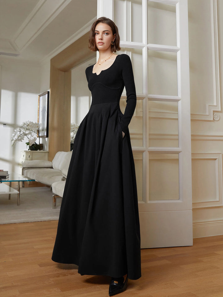 Elegantes Etuikleid mit Schirm-Panel