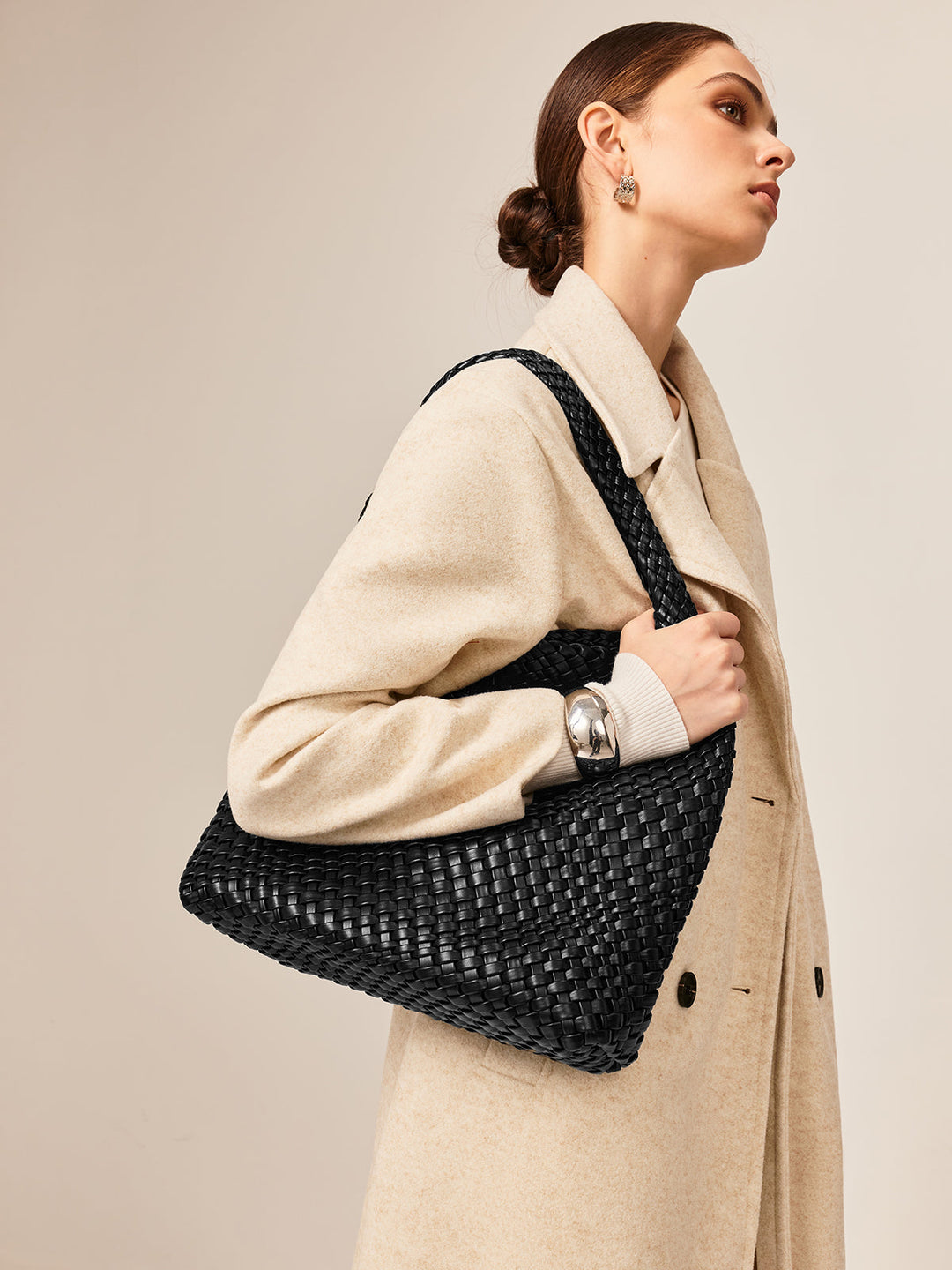 Große Kapazität Gewebte Achseltasche