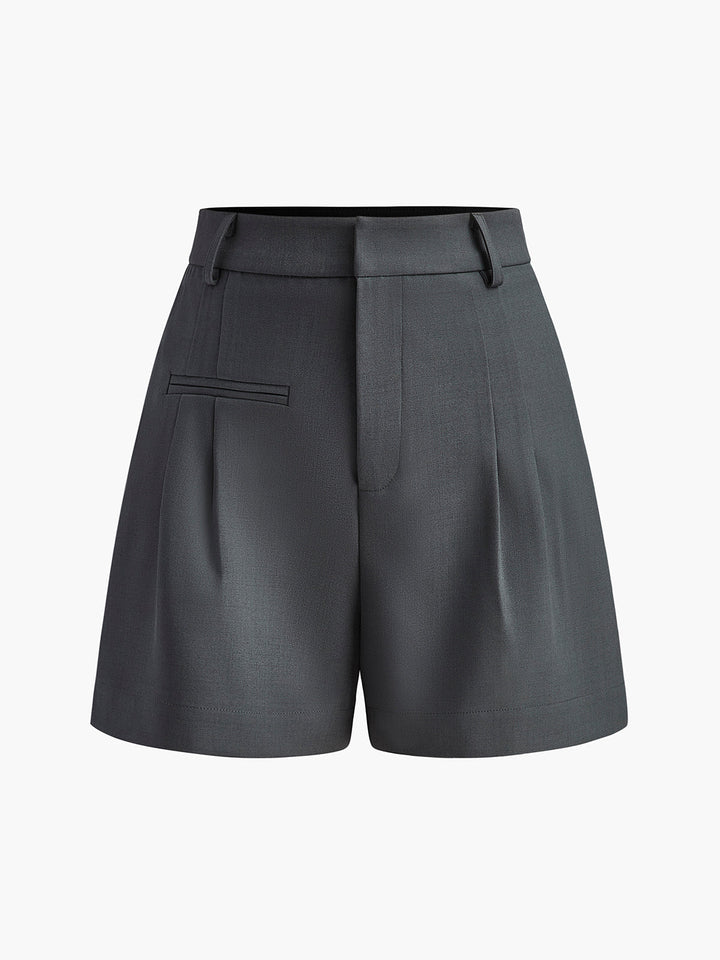 Semi-Sheer Mid-Waist Shorts Ohne Gürtel