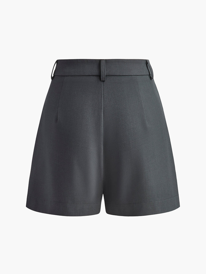 Semi-Sheer Mid-Waist Shorts Ohne Gürtel