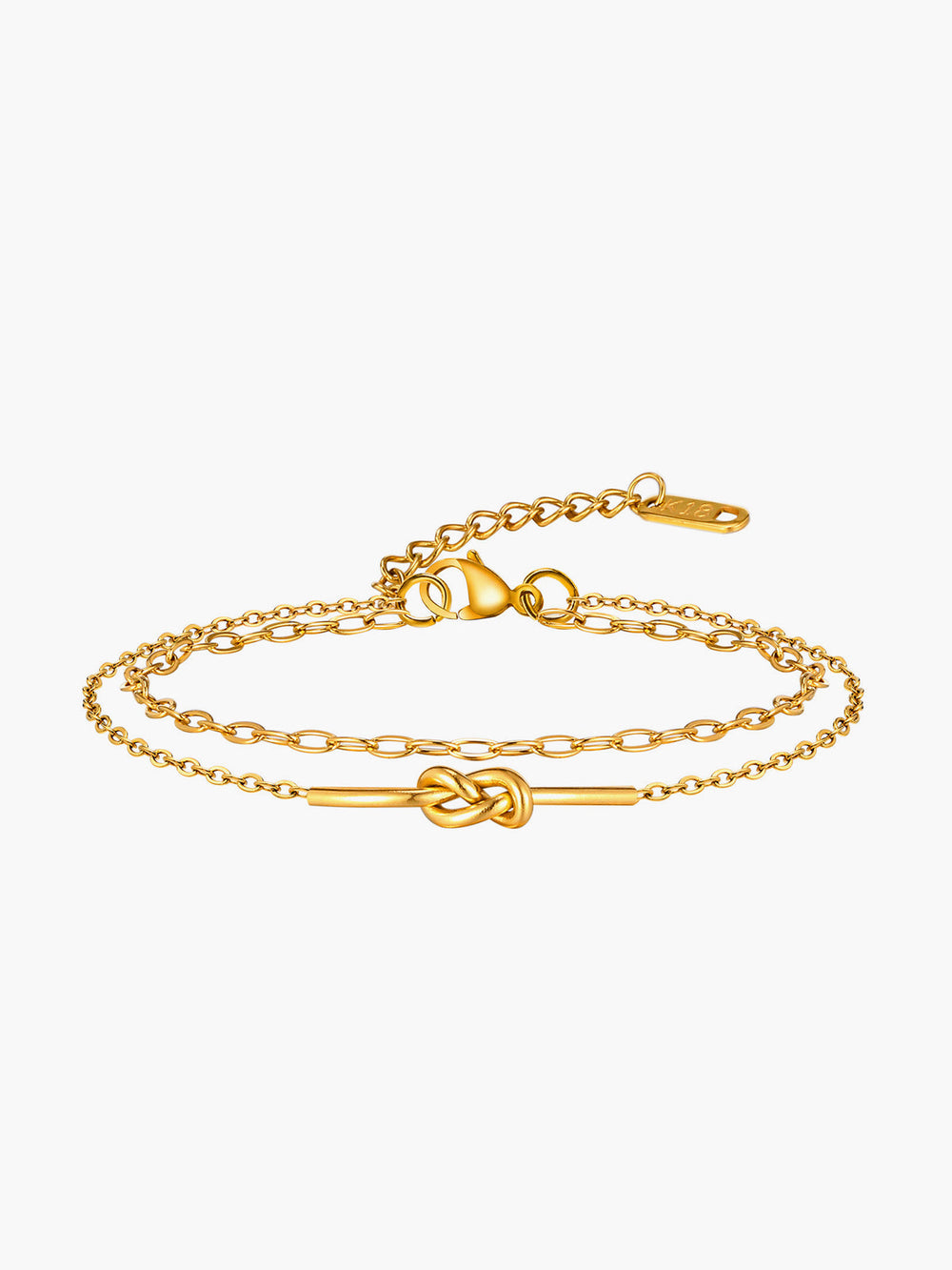 Elegantes Doppel-Lagen-Armband mit Knoten