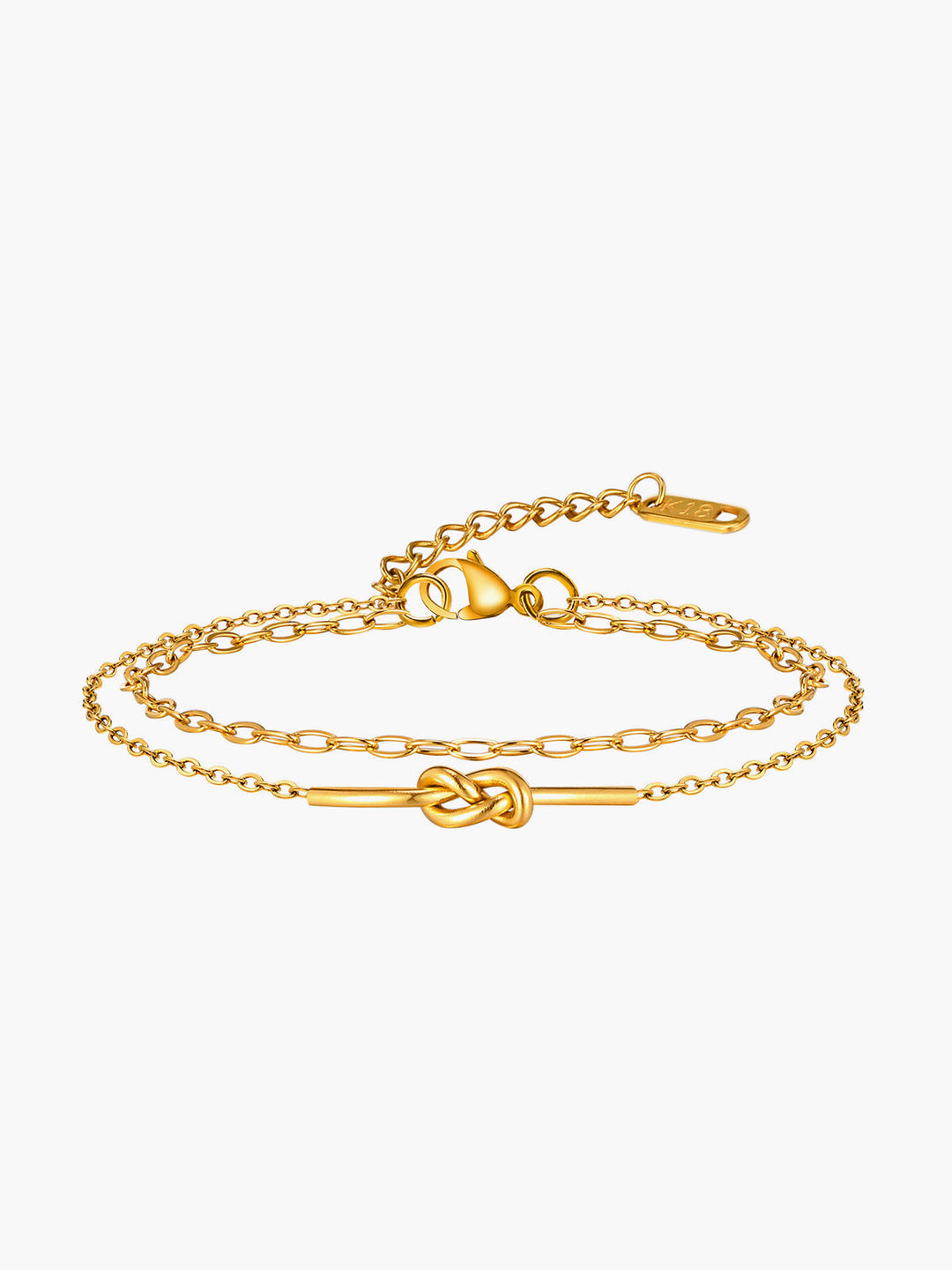 Elegantes Doppel-Lagen-Armband mit Knoten