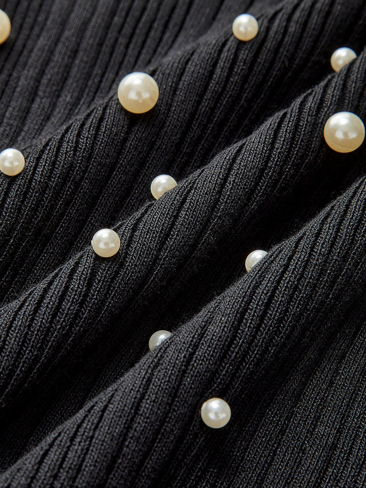 Perlen-Stretch-Strickweste