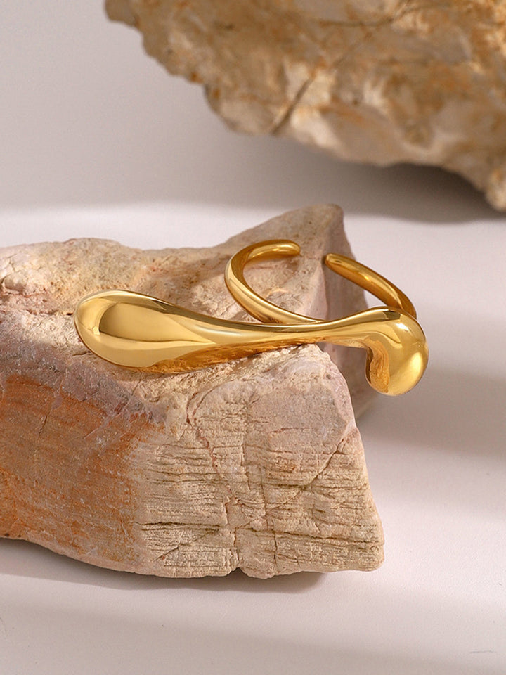 Unregelmäßiger Wassertropfen Offener Ring