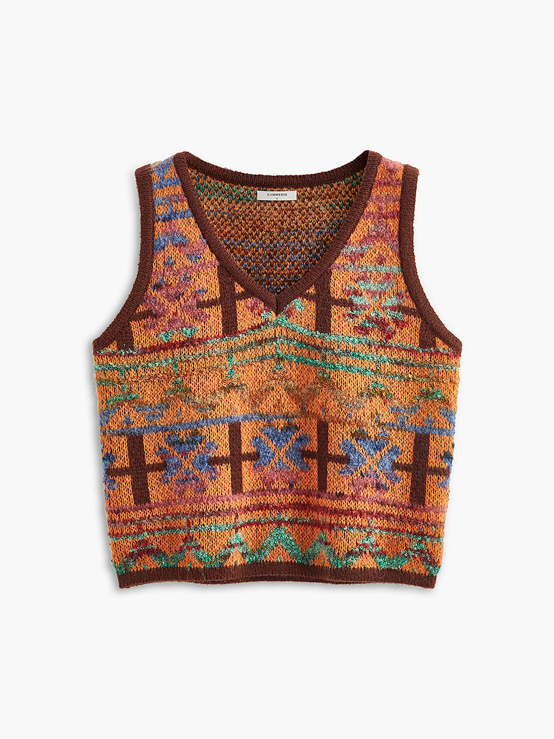 Böhmischer V-Ausschnitt Pullover Weste