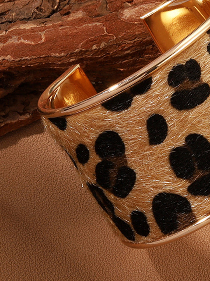 Leopardenmuster Tunnel Offenes Armband