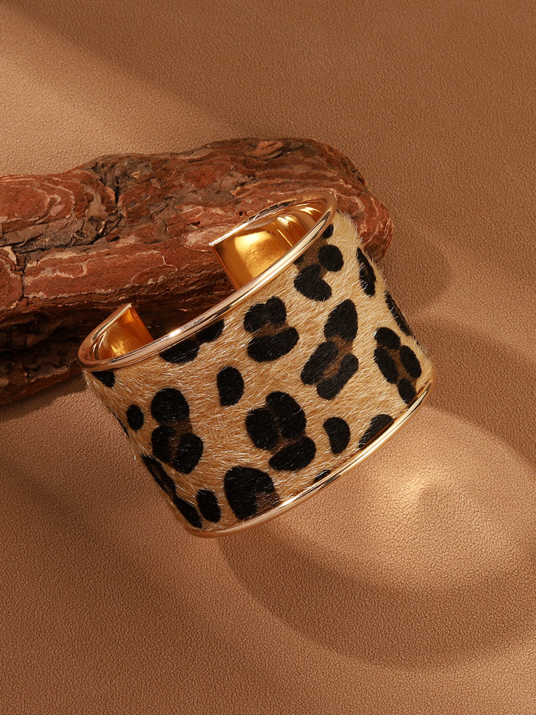 Leopardenmuster Tunnel Offenes Armband