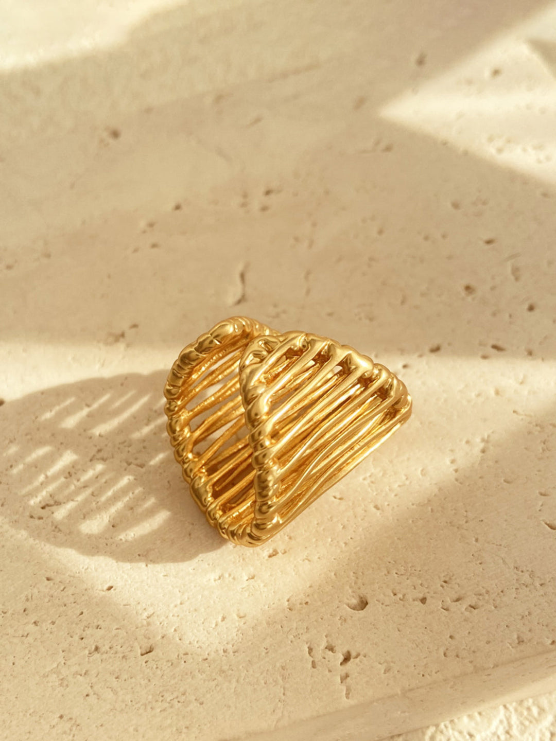 C-Form Goldener Zaun Offener Ring