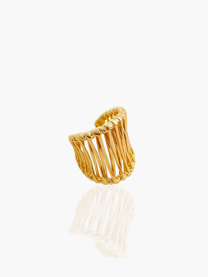 C-Form Goldener Zaun Offener Ring