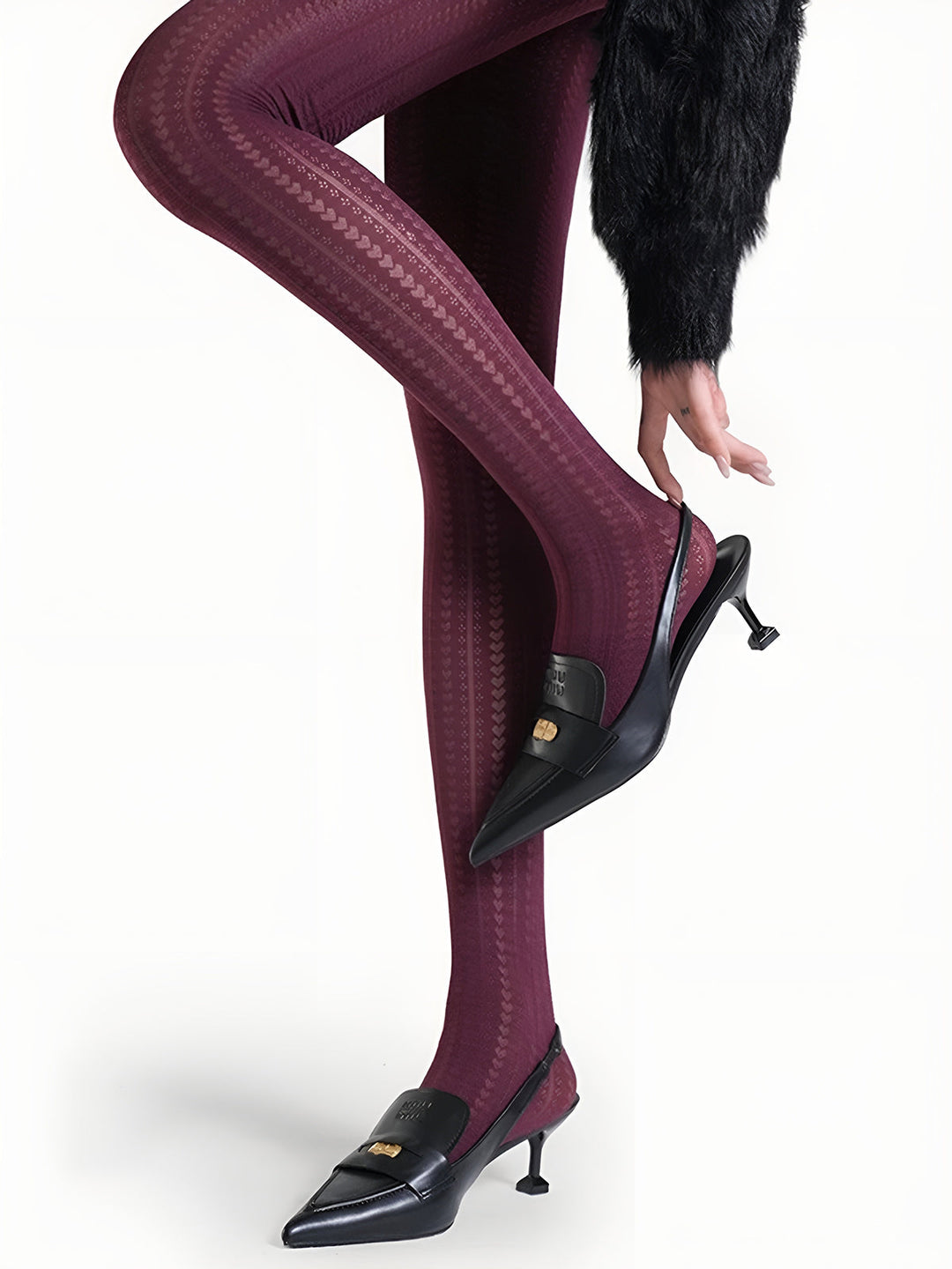 Herz Samt Total Komfort Strumpfhose