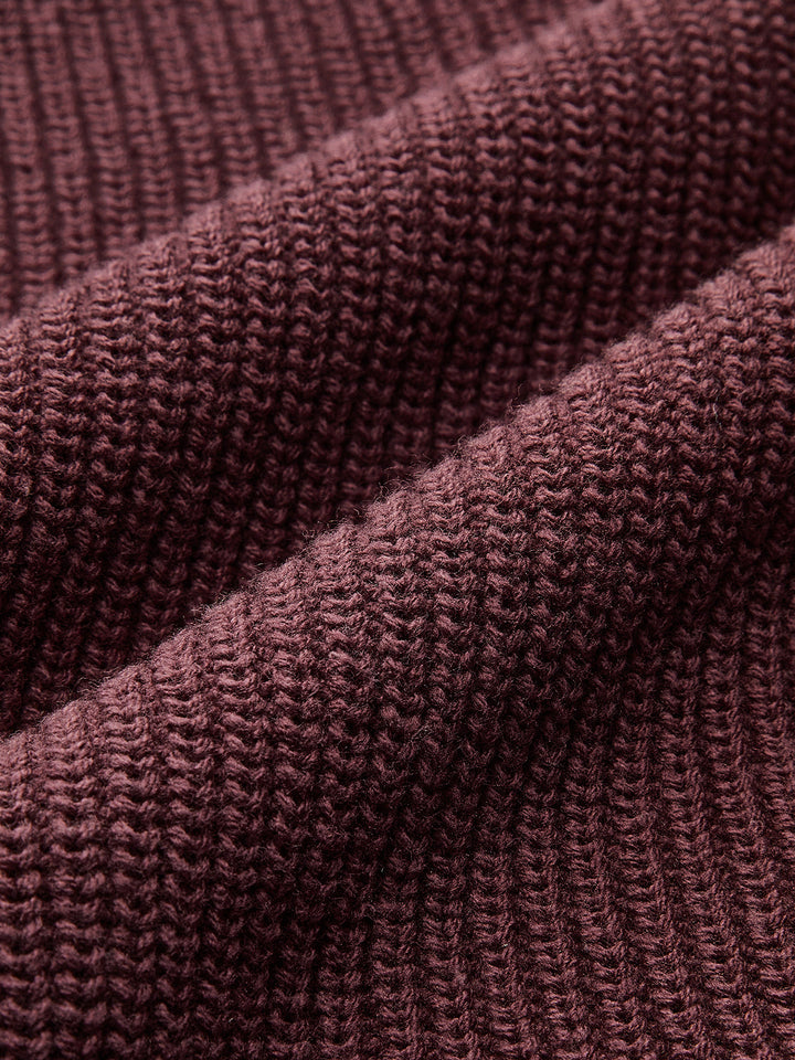 Gekämmte Baumwollmischung Gerippter Pullover-Weste