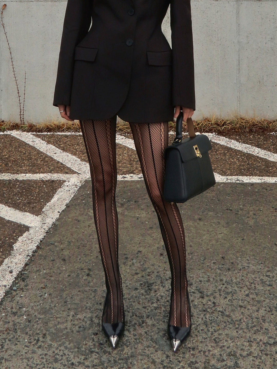 Hohltransparente Strumpfhose mit Soft-Touch