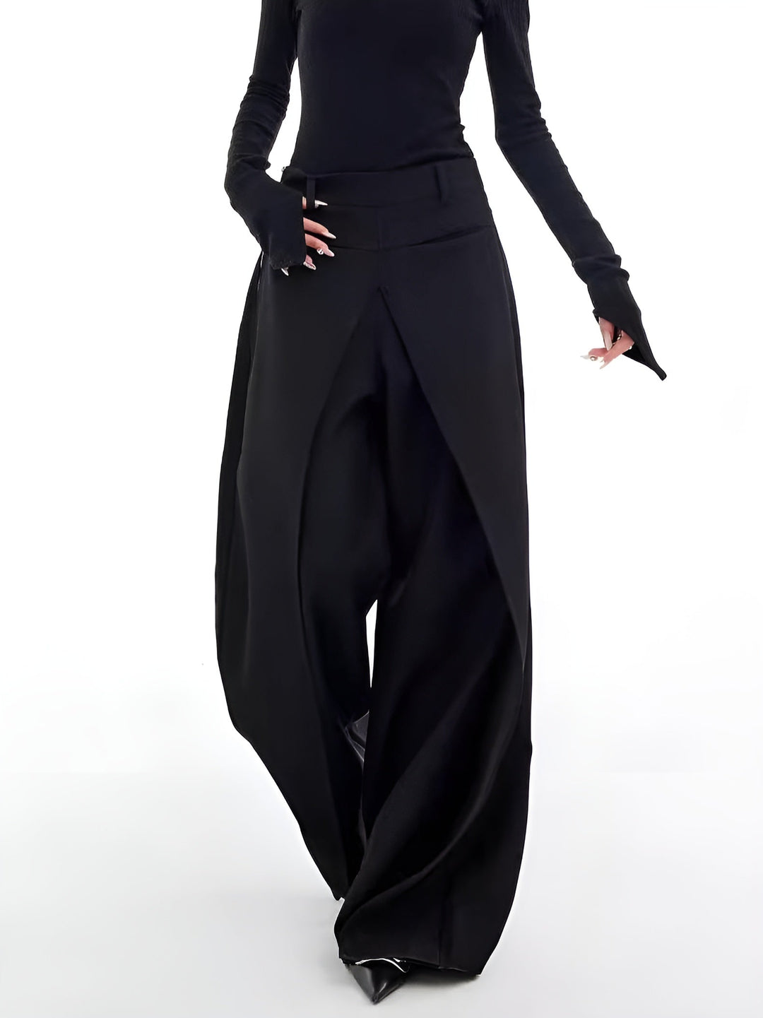Legere Hose mit weitem Bein