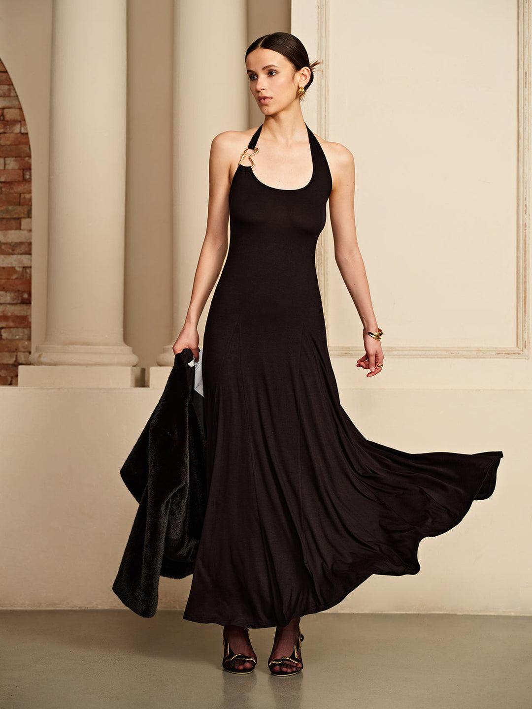 Unregelmäßiger Ring-Halterkleid