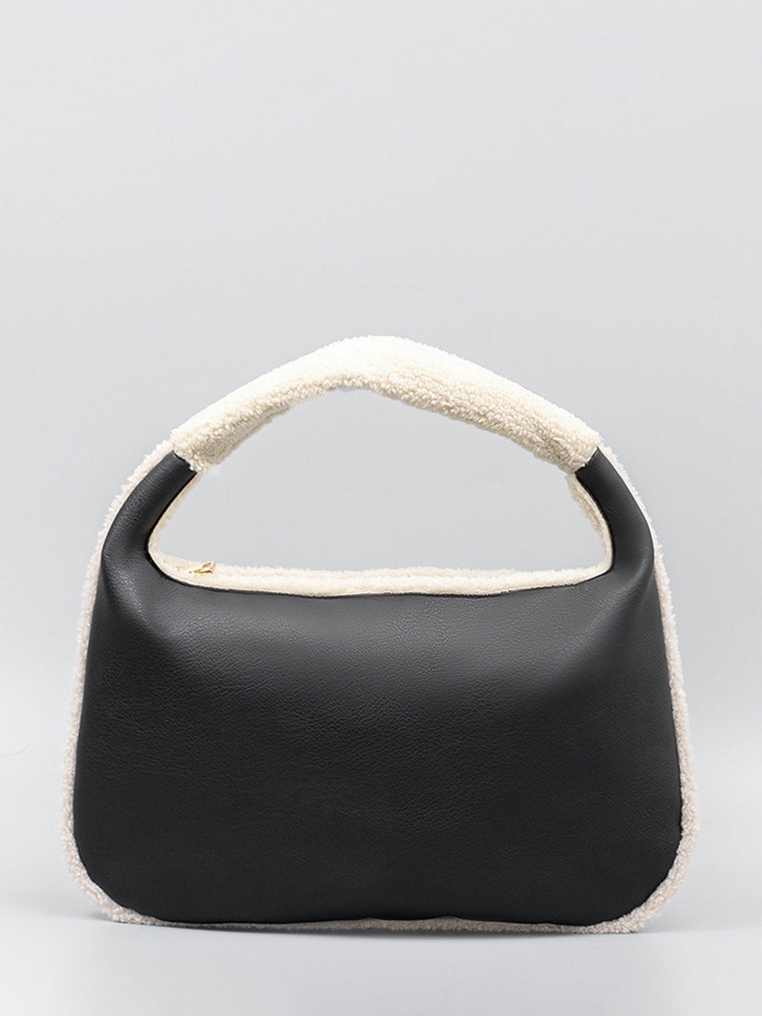 Zwei-Farben-Fleece-Reißverschluss-Achseltasche