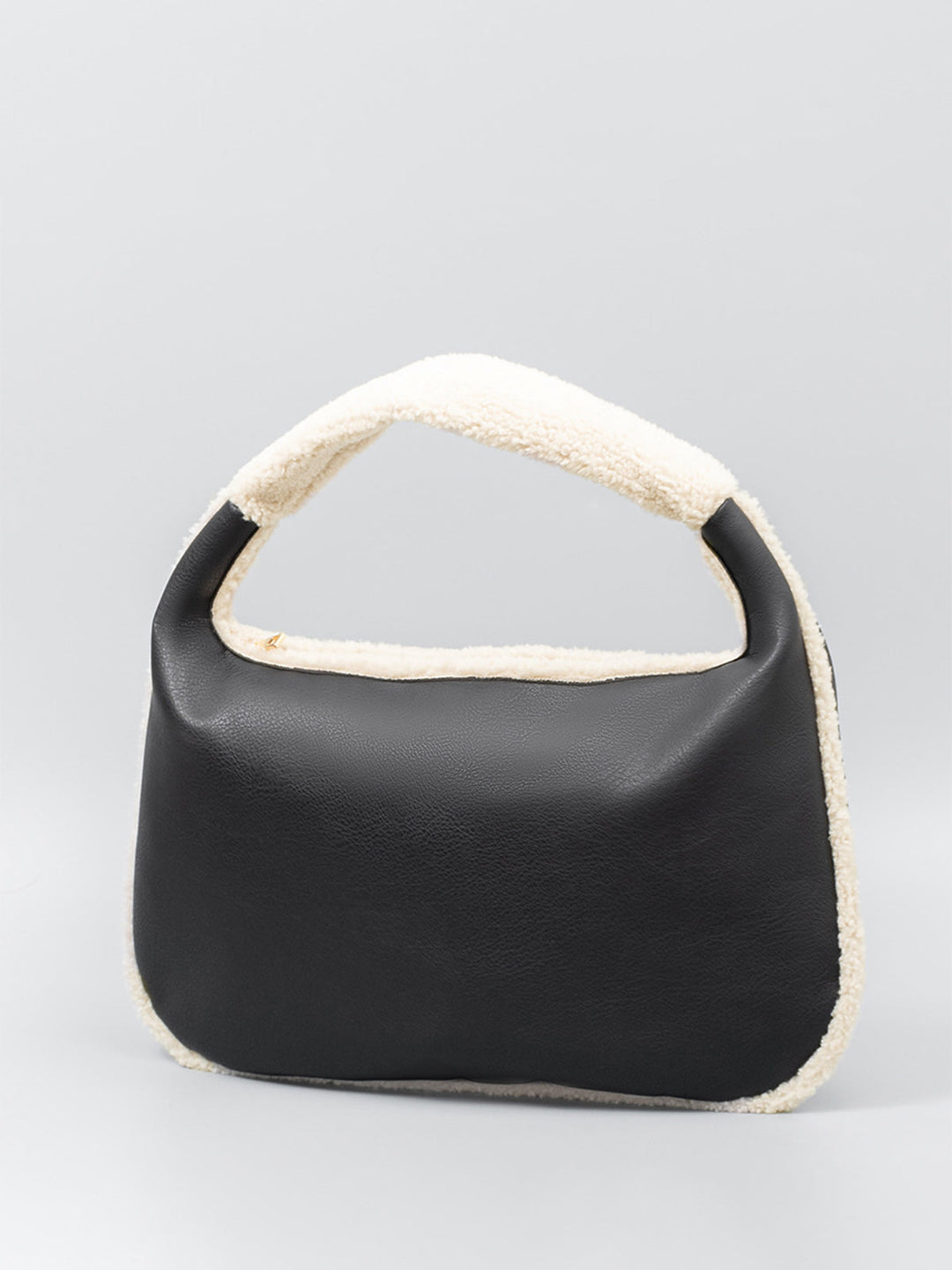 Zwei-Farben-Fleece-Reißverschluss-Achseltasche