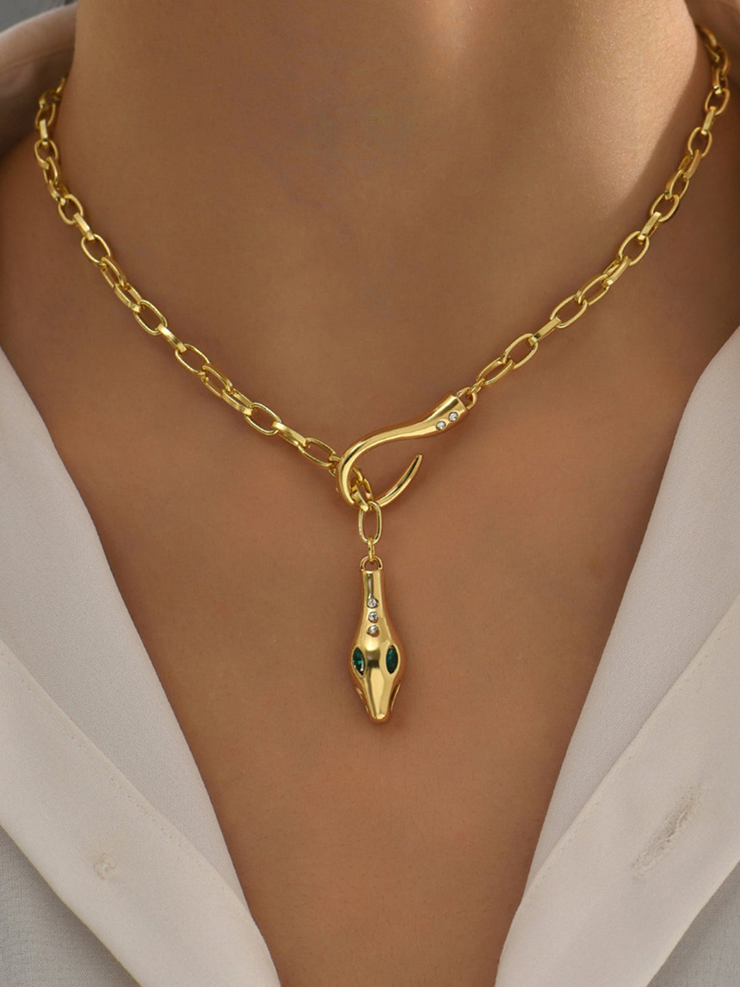 Rhinestone Schlangenkette Halskette