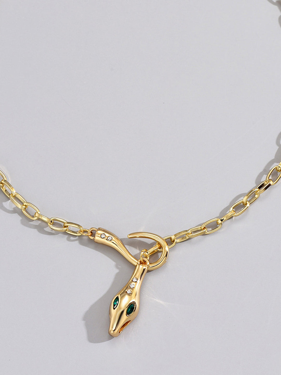 Rhinestone Schlangenkette Halskette