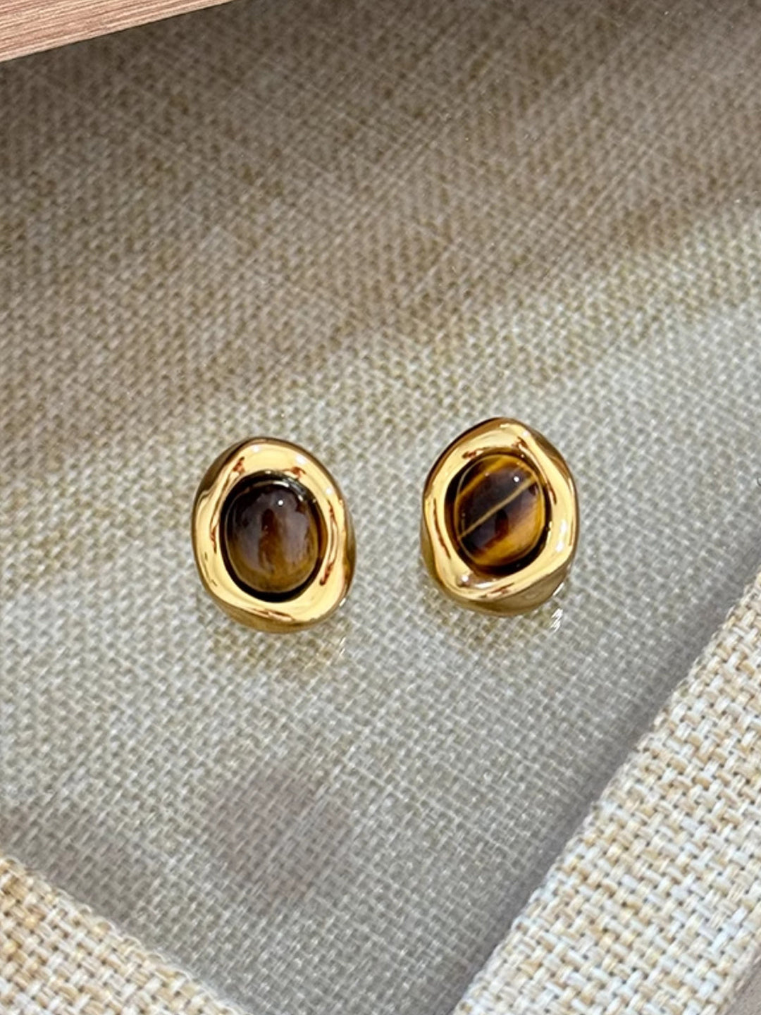 Vintage Tiger Eye Ohrringe