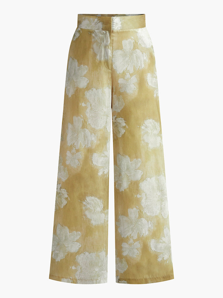 Romantische Blumenmuster Gerade Hose