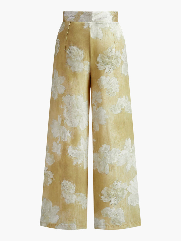 Romantische Blumenmuster Gerade Hose