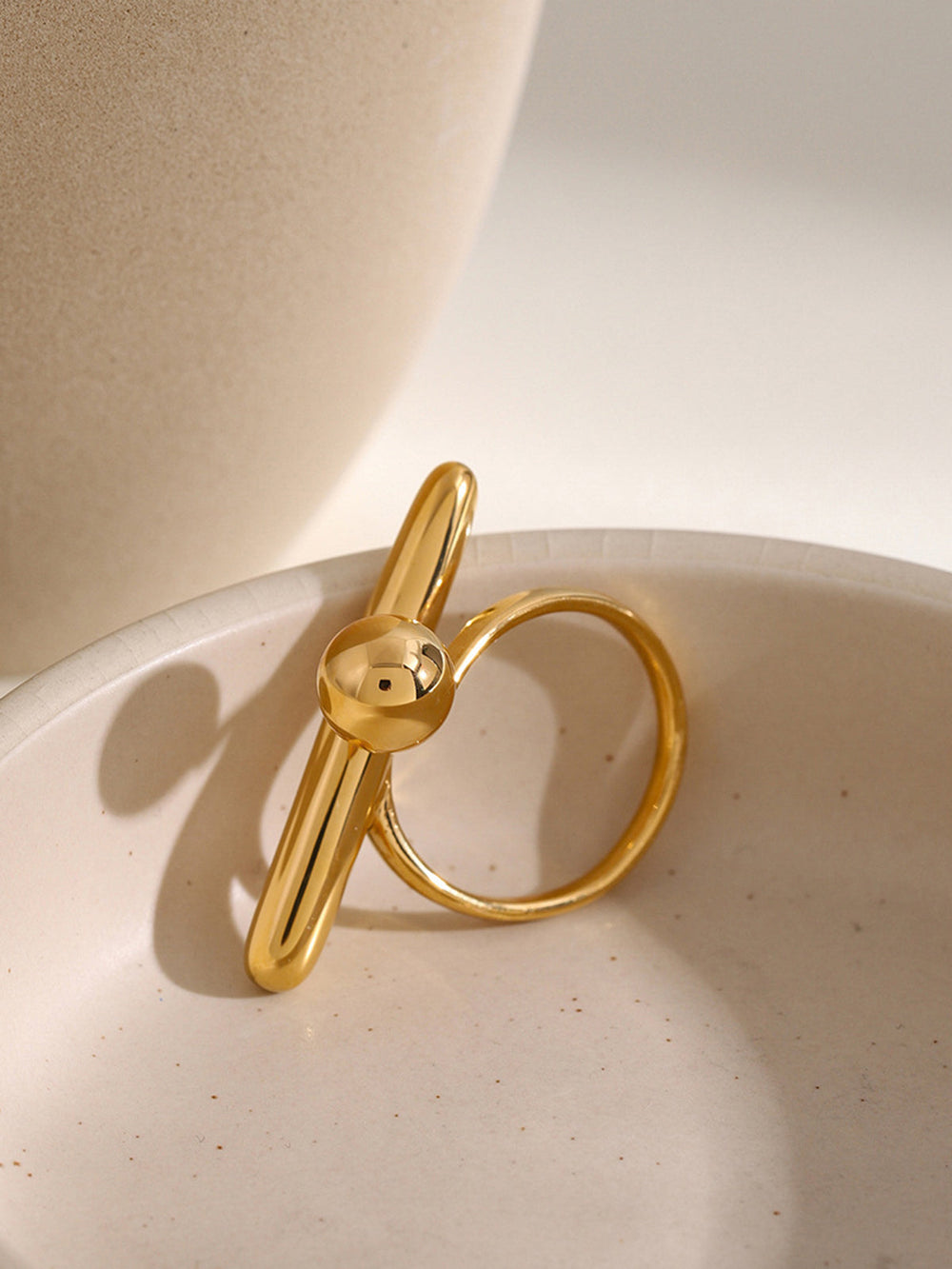 Unregelmäßiger minimalistischer offener Ring