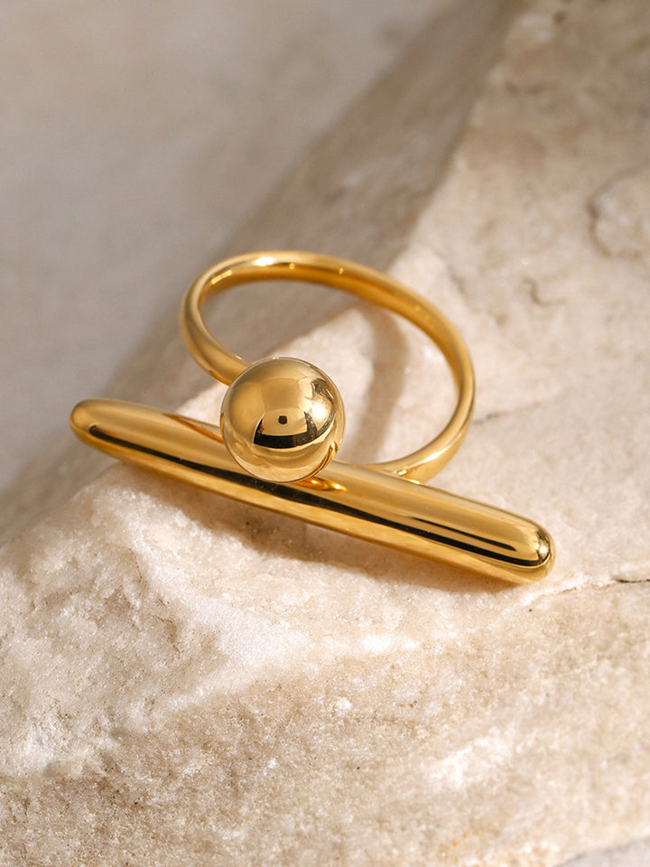 Unregelmäßiger minimalistischer offener Ring