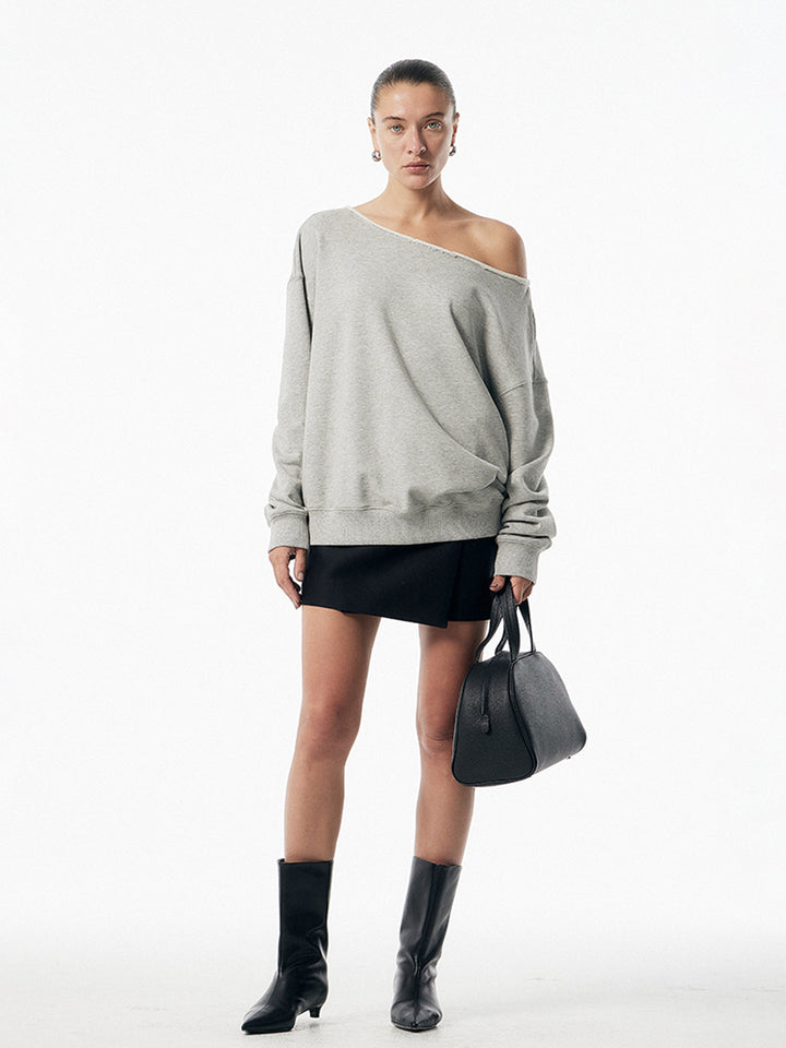 Asymmetrischer Rock-Set Mit Kordelzugtaschen