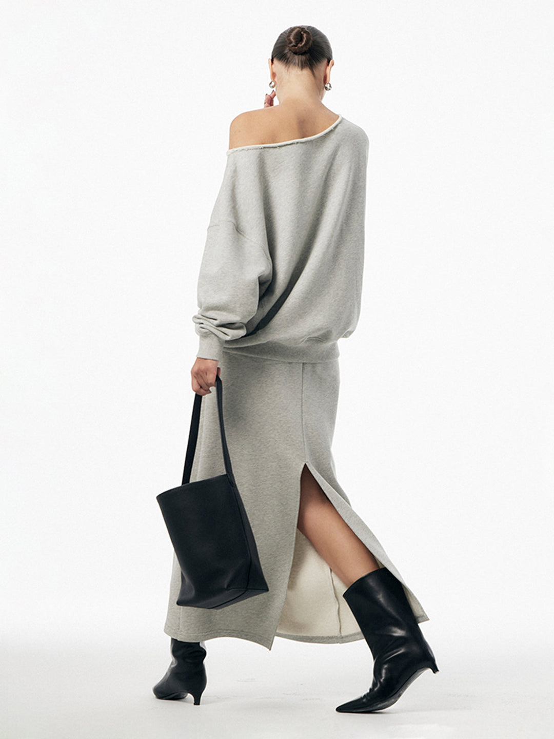Asymmetrischer Rock-Set Mit Kordelzugtaschen