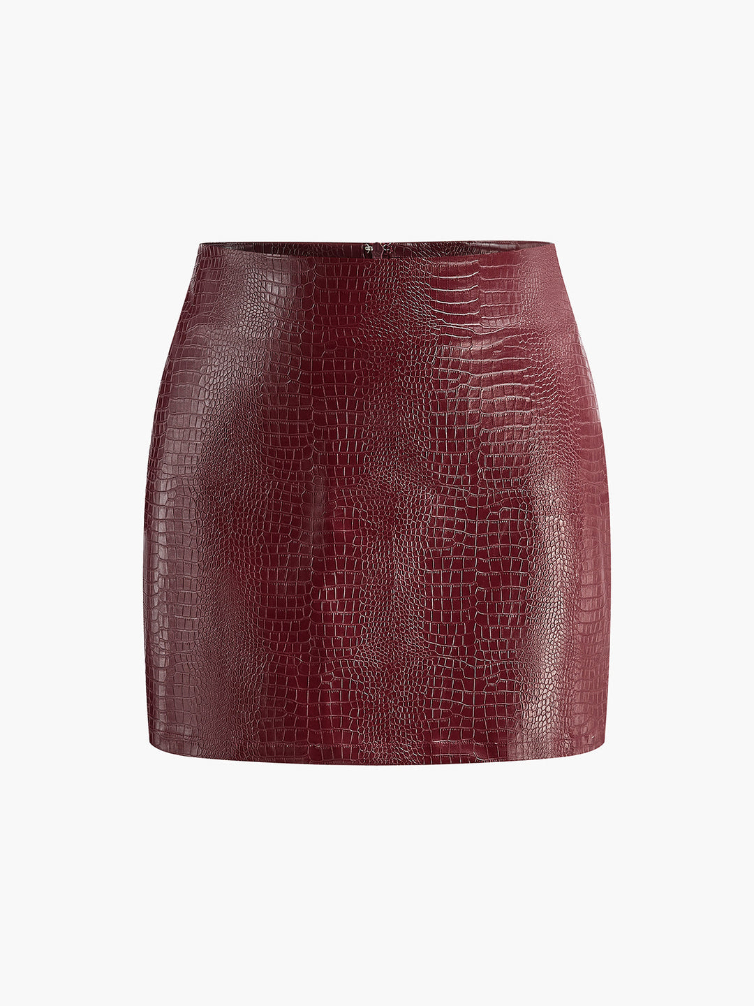 Faux Leder Texturierte Minirock
