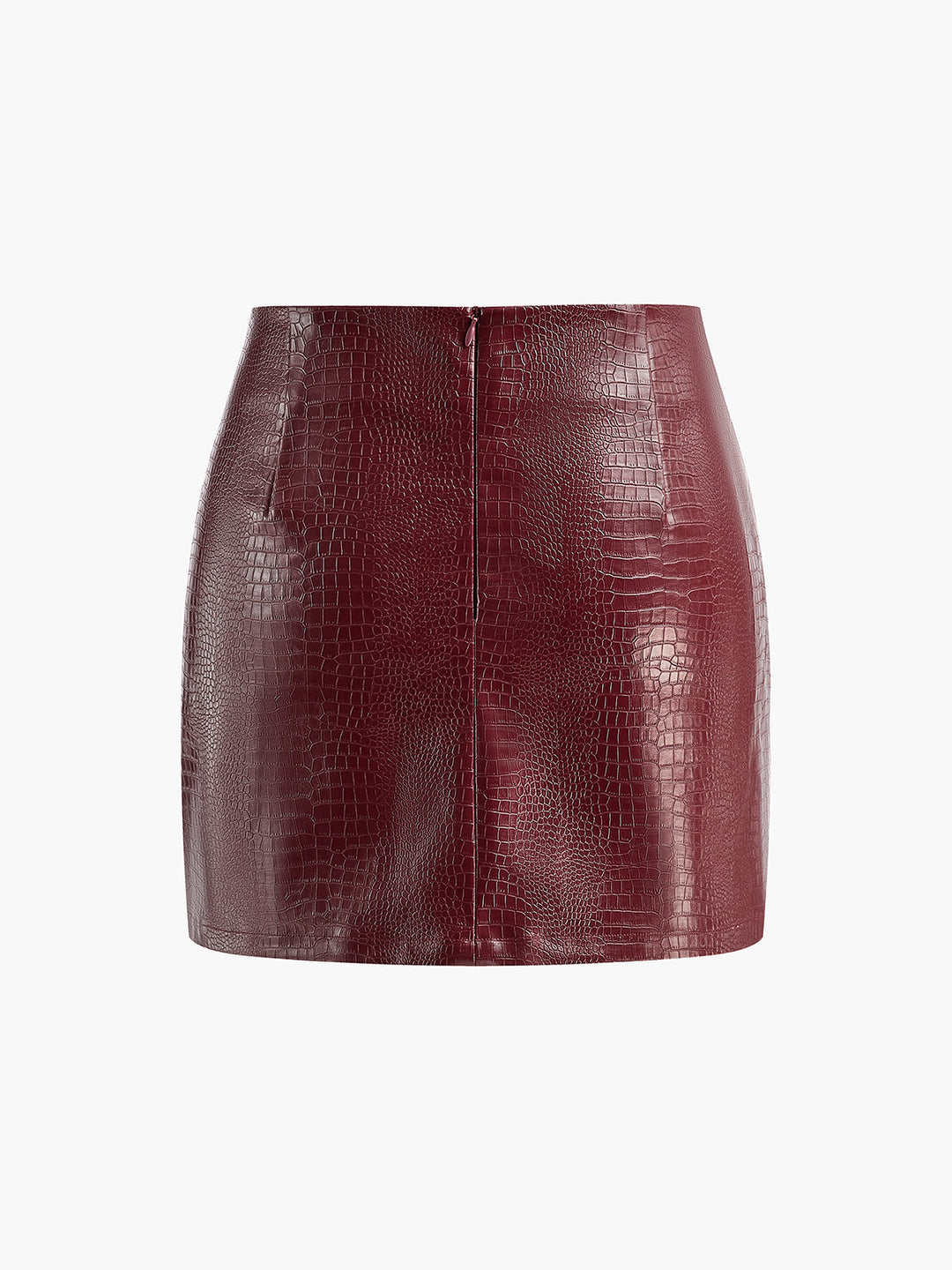 Faux Leder Texturierte Minirock