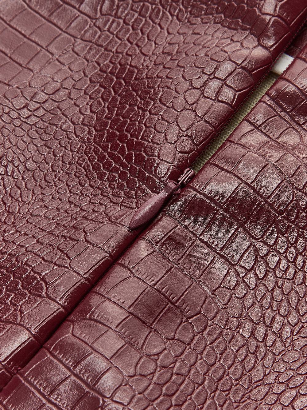 Faux Leder Texturierte Minirock