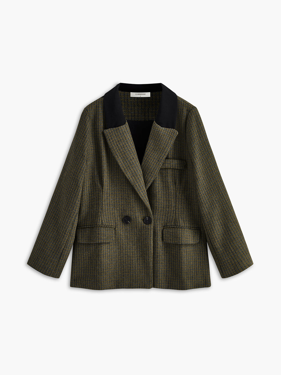 Oversized Tweed Karomuster Blazer
