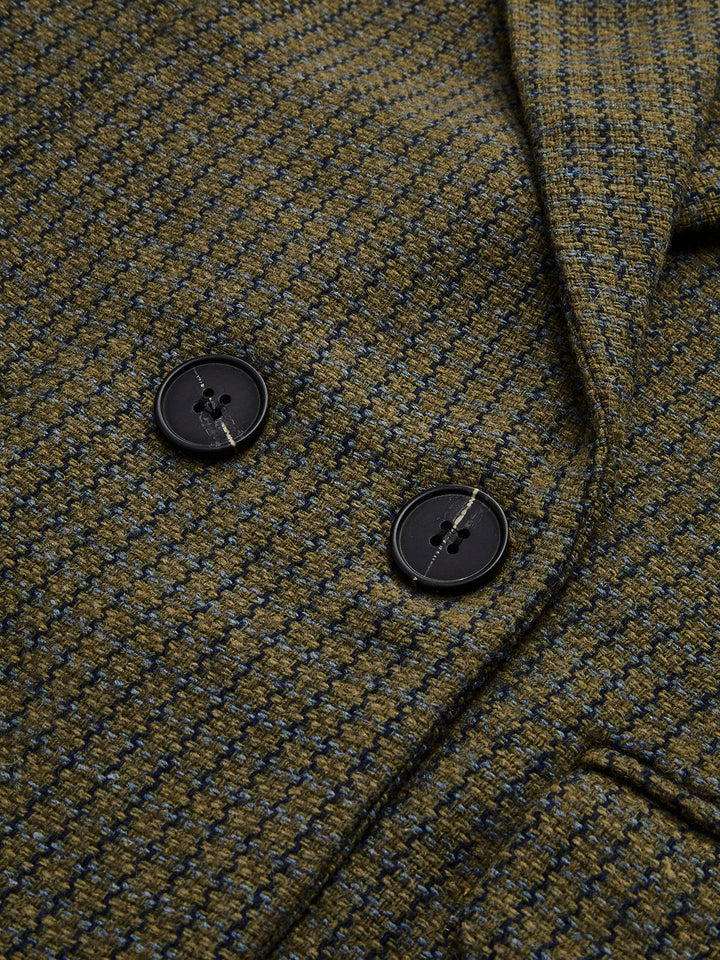 Oversized Tweed Karomuster Blazer