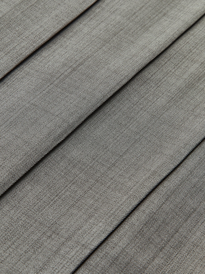 Rundhalsausschnitt Faltenzier-Tank-Kleid