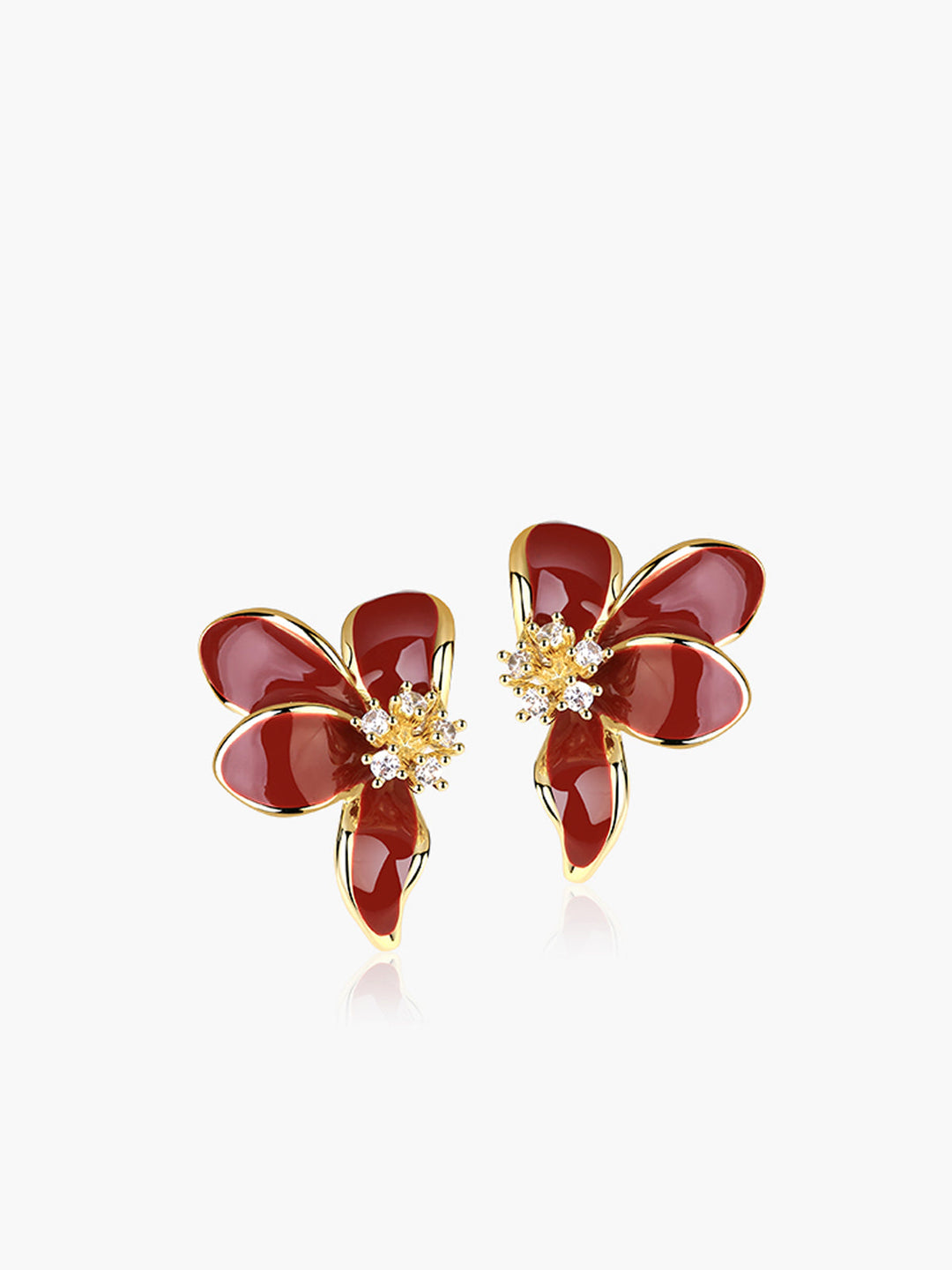 Vintage Strass Blumen Ohrstecker