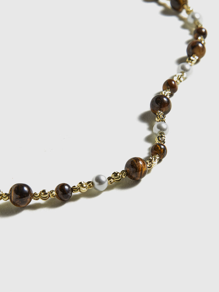 Tigerauge-Stein-Choker-Kette
