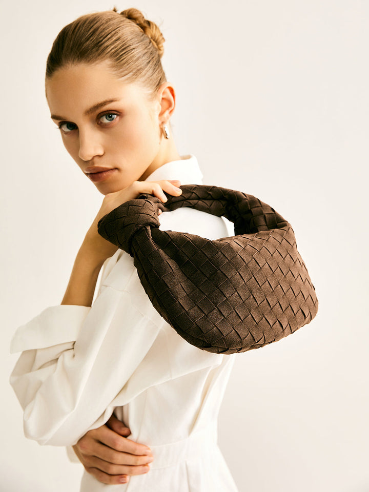 Abgerundete gewebte
knoten-tasche