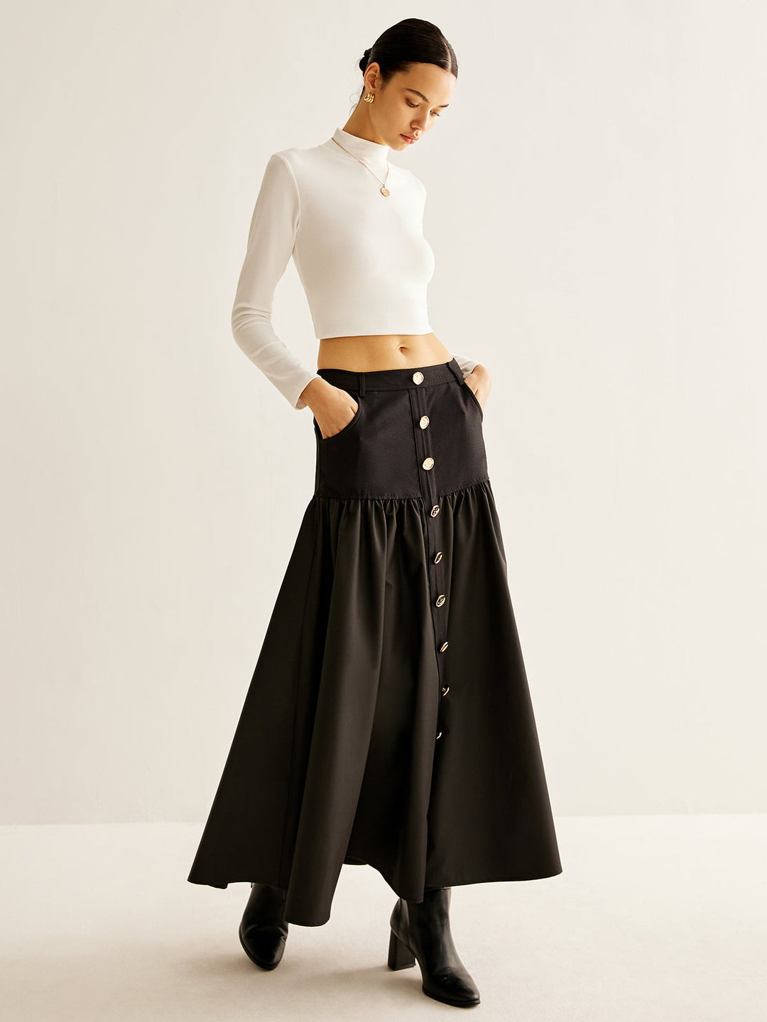 Panel Pockets Umhangrock