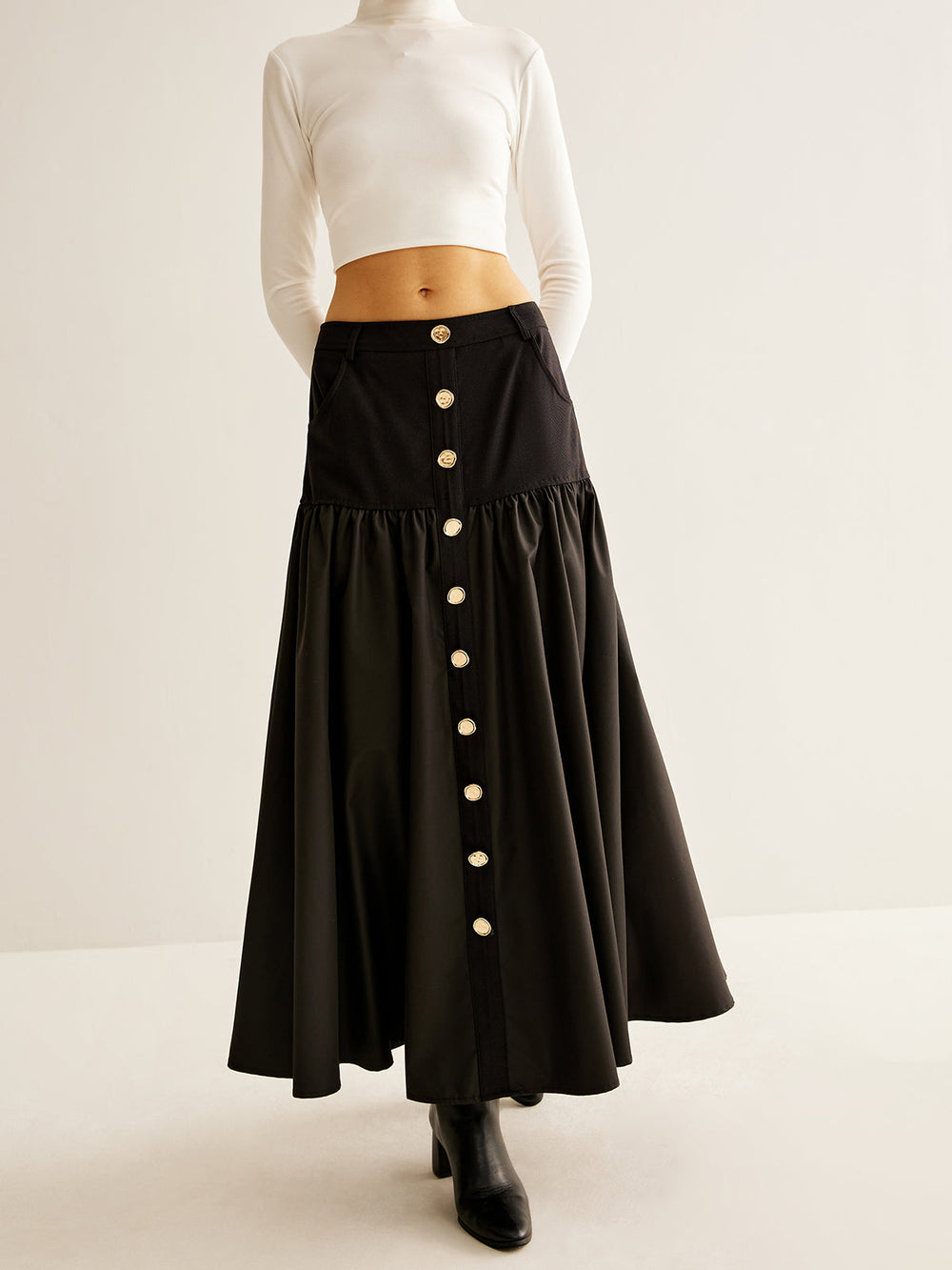 Panel Pockets Umhangrock