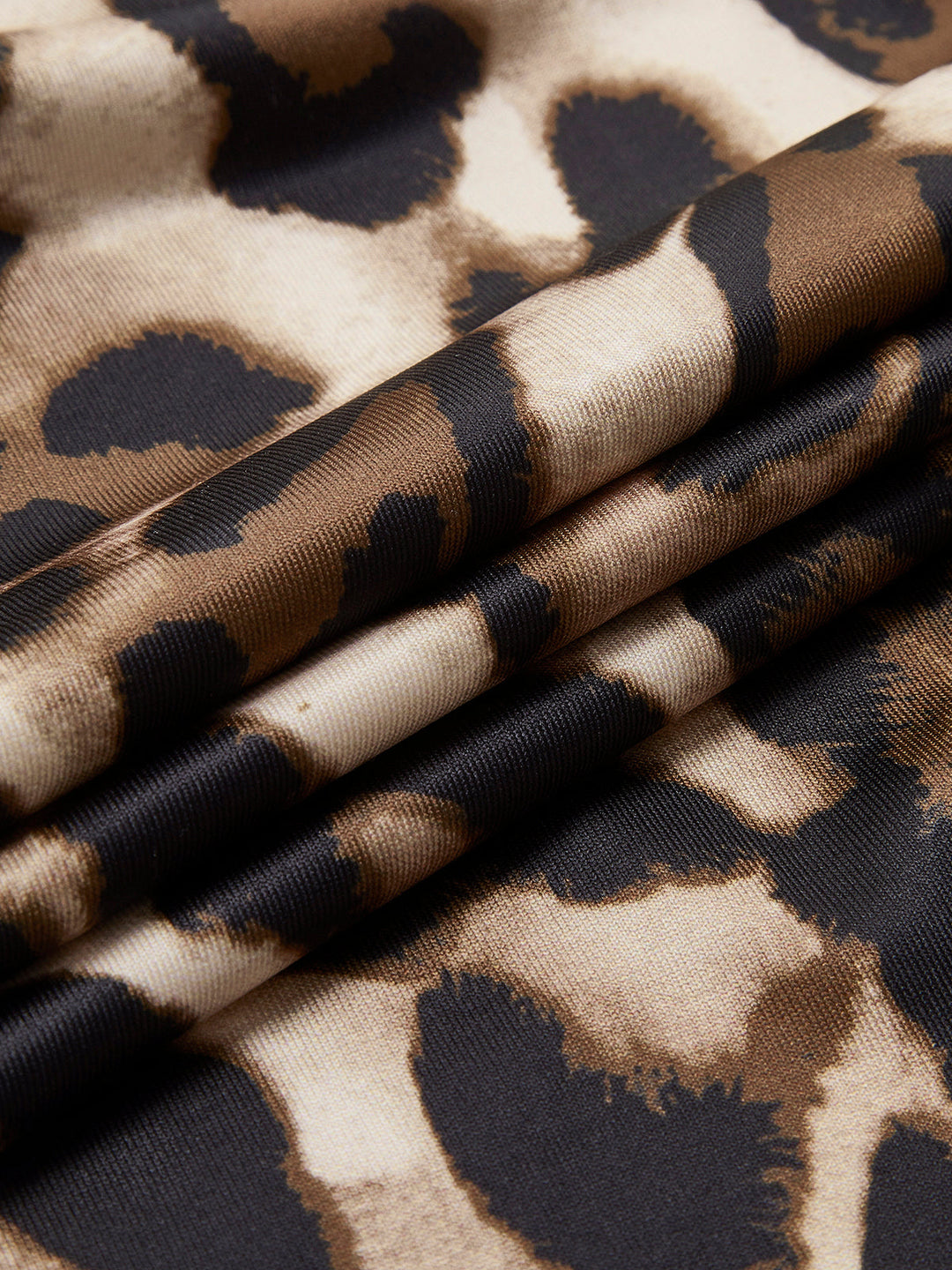 Leoparden-Print Kleid mit offenem Rücken und Bindung