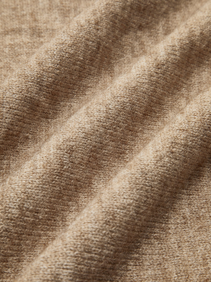 Schlichte Rollkragen-Strickhose-Set