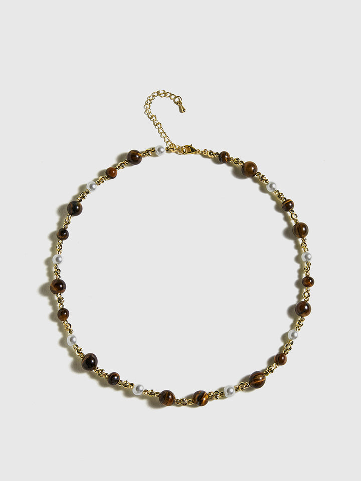 Tigerauge-Stein-Choker-Kette