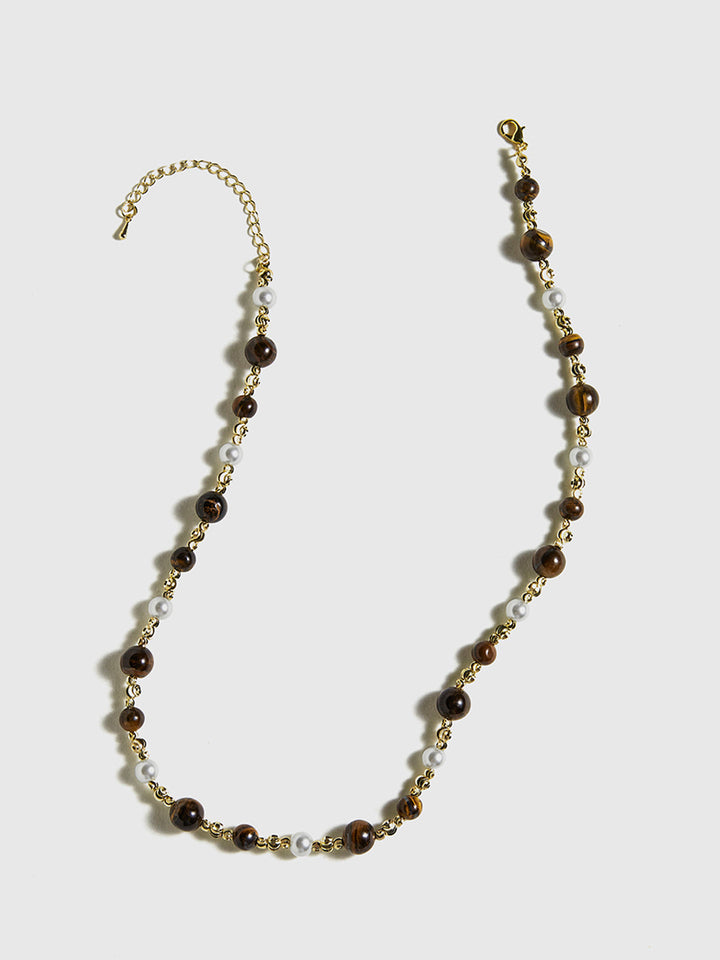 Tigerauge-Stein-Choker-Kette