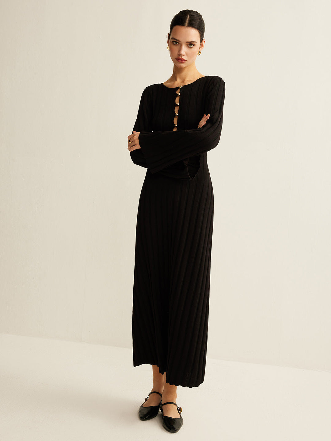 Cutout-Strickkleid